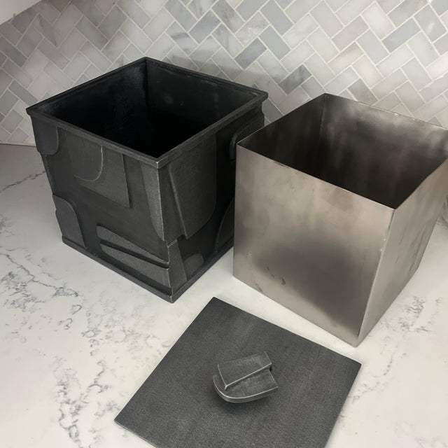 Brutalist Jay Jeffers for Arteriors, Duchamp Ice Bucket, Brutalist Style For Sale - Image 3 of 4