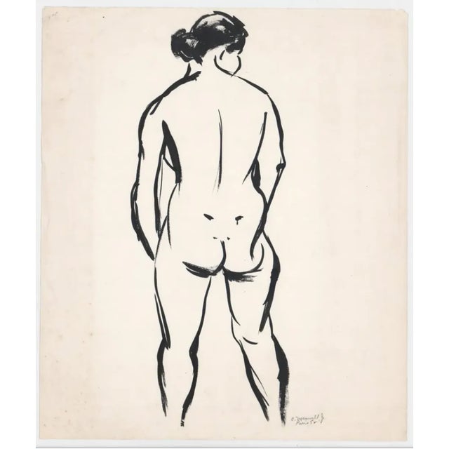 Mid-Century Modern 1952 Chester Maxwell Parisian Female Nude For Sale - Image 3 of 4