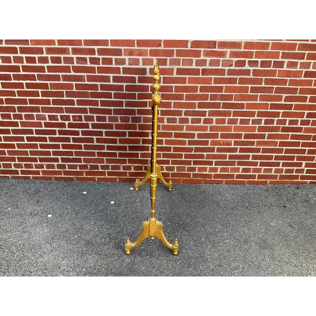 Victorian Antique Victorian Gold Gilt Faux Bamboo Wood Screen For Sale - Image 3 of 10