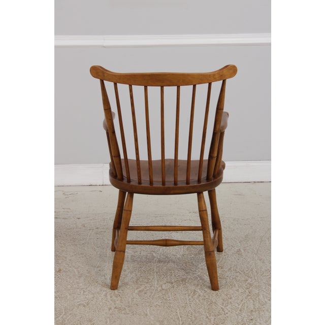 Stickley Cherry Windsor Style Spindle Back Armchair For Sale In Philadelphia - Image 6 of 16