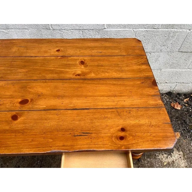 Wood Mid 20th Century Drexel 2 Part Pine Hutch Welsh Dresser For Sale - Image 7 of 11