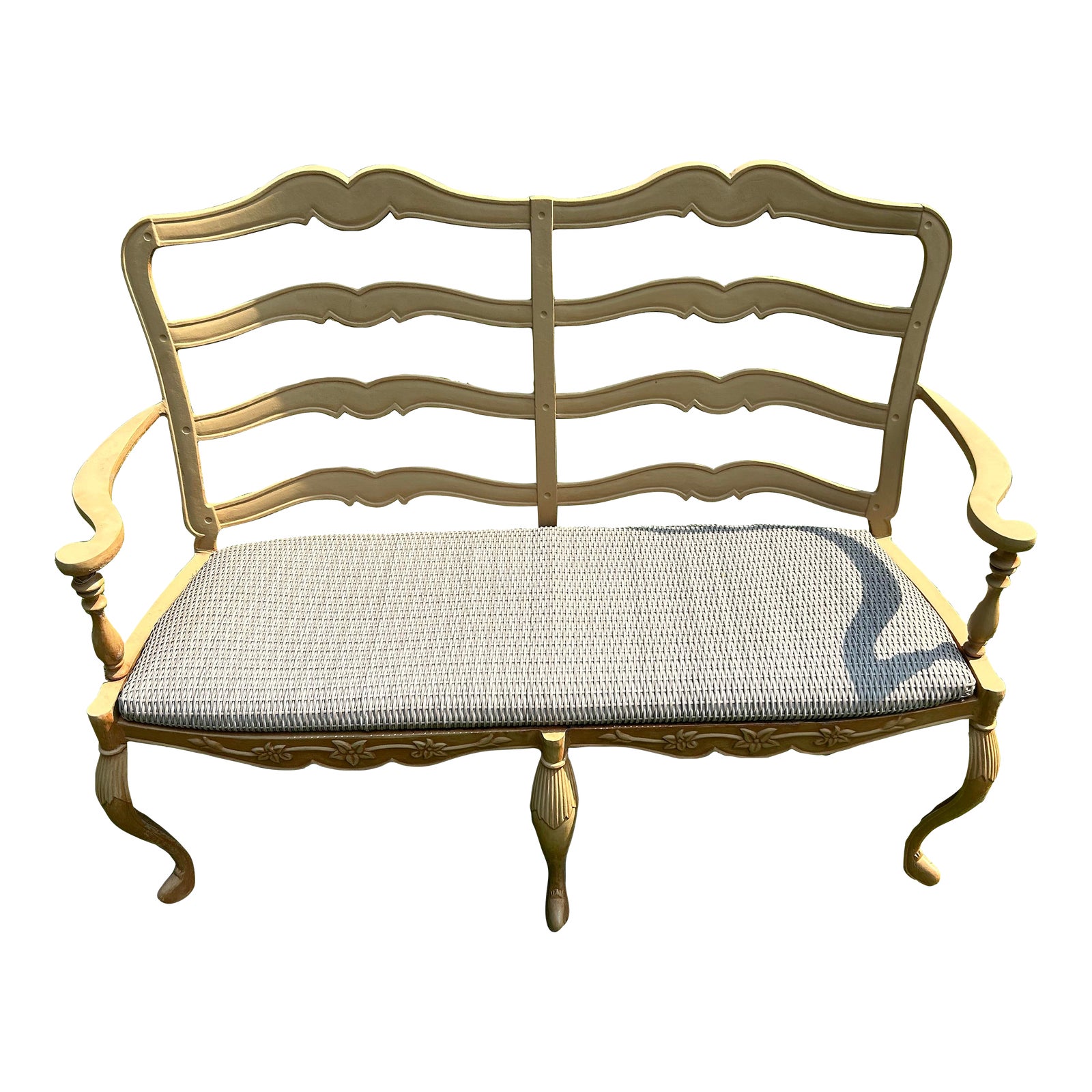 1990s Heavy Metal Patio Bench Chairish