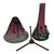 Glass c.1997 Signed French Artist Michelle Luzoro Art Nouveau Glass Set Vase and Lamp Topper For Sale - Image 7 of 10