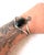 Lovely vintage sterling silver and Onyx cuff bracelet.