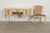 John Widdicomb Style French Provincial Louis XV Cream Lacquered and Gold Gilt Leather Top Ladies Writing Desk and Chair, Circa 1950s For Sale - Image 15 of 15
