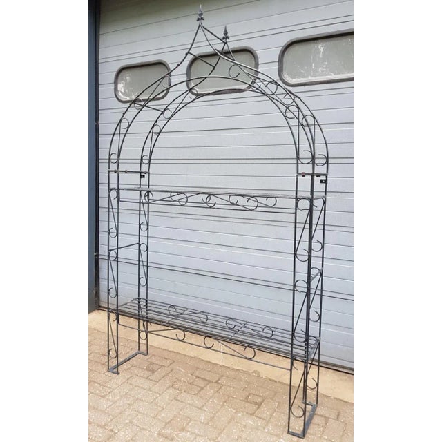 Antique French Wrought Iron Etagere Rack for Pots and Plants For Sale - Image 3 of 7