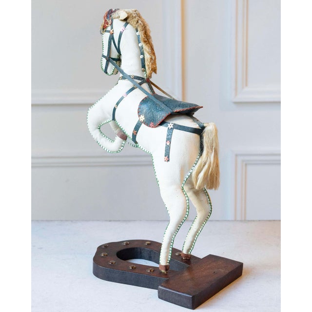 French Decorative Horse in Moleskin with Saddle and Harness, 20th Century For Sale In Atlanta - Image 6 of 12