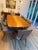 Vintage Solid Walnut Midcentury Dining Table With Eight Chairs For Sale - Image 4 of 14