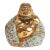 Vintage Gilt Famille Verte Chinese Porcelain Seated Buddha/Luohan Ex-Lorin Marsh For Sale