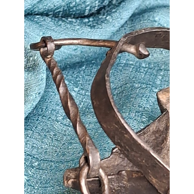 Rare 18th C Wrought Iron 4-Wick Fat Lamp Primitive Star Crusie Lighting Antique For Sale - Image 4 of 18