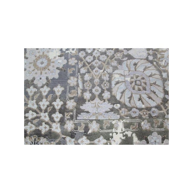 1990s Handwoven Transitional Area Rug 9x12 For Sale - Image 9 of 12