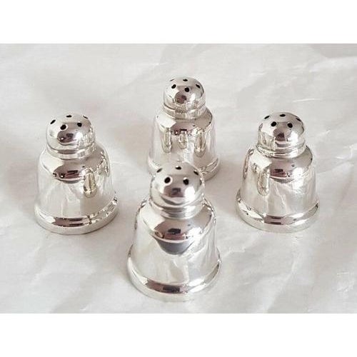 Gold Antique Art Deco American Silver Pepperettes from L Brothers, 1920s, Set of 2 For Sale - Image 8 of 10