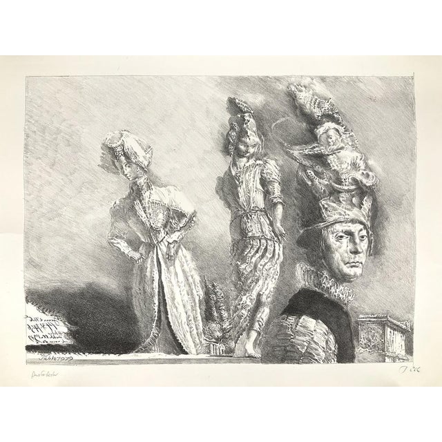 Werner Tübke, Happening in Pompeii IV, 1979, Chalk Lithograph For Sale - Image 11 of 11