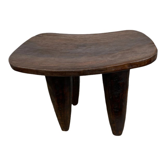 Lg African Senufo Wood Stool / Table I Coast For Sale
