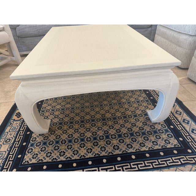2020s Highland House Chow Cocktail Table in a Cerused Alabaster Finish For Sale - Image 5 of 10