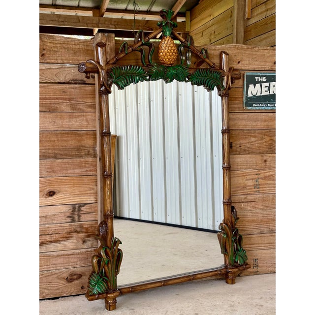 Whimsical Pineapple Tropical Wall Mirror in the Manner of Gampel-Stoll For Sale - Image 12 of 12