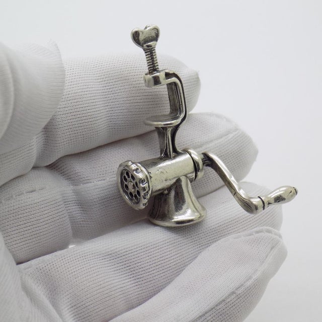 Rare vintage miniature with a truly italian soul, depicting a classic tomato press machine, handcrafted in italy between...