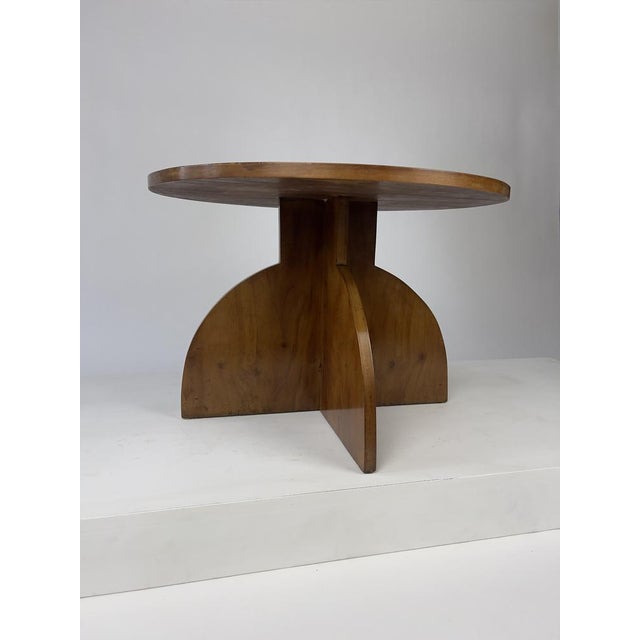 1920s Art Deco Modernist French Walnut Occasional Side Table, 1930s For Sale - Image 5 of 12