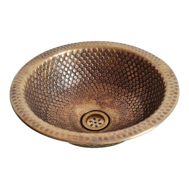 Brass Sink for Bathroom, Vessel, Drop in & Undermount Brass Aged Sink For Sale