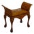 Antique Dutch Marquetry Window Piano Stool with Hand-Dyed Chesterfield Seat For Sale