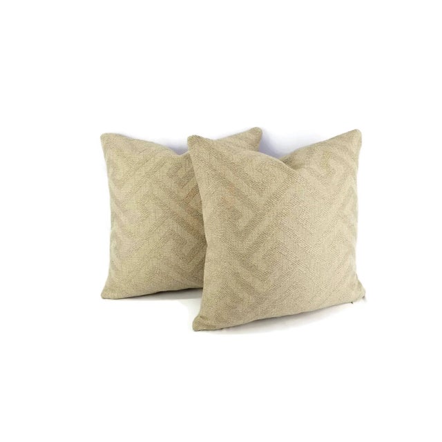 Schumacher F. Schumacher l'Orient Tan Pillow Cover For Sale - Image 4 of 5