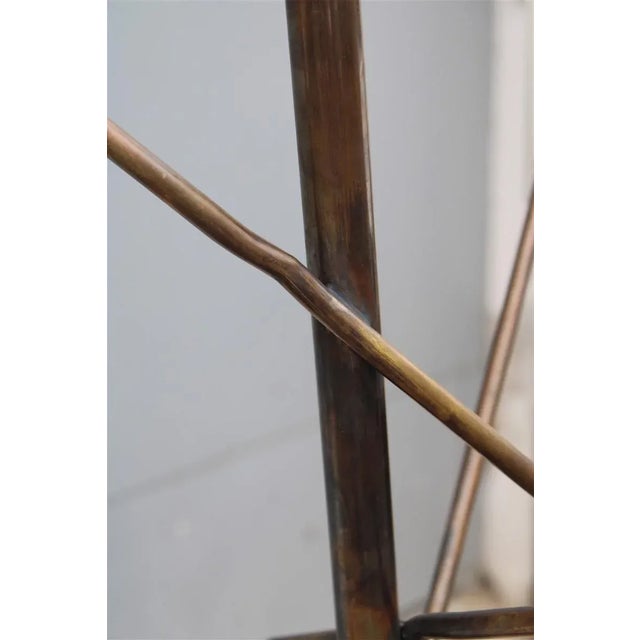 Goldenrod italian Floor Lamp in Brass and Glass, 1950 For Sale - Image 8 of 16