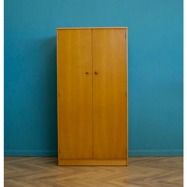Vintage Oak Wardrobe from Herbe, 1960s For Sale - Image 4 of 9