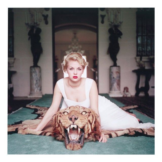 Slim Aarons, Beauty and the Beast, Estate Stamped Photographic Print For Sale