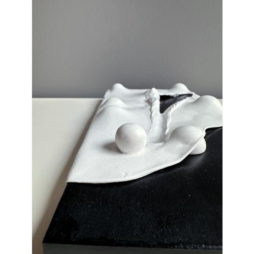 Vera Vizzi, Domino Seven Modular Wall Relief Sculpture, 2026, White Foam Clay on Wood Panel For Sale - Image 4 of 9
