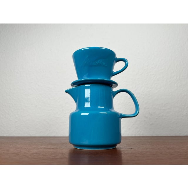 German Mid-Century Modern Space Age Ceramic Puppet-size Coffee Filter and Pot Set from Melitta, 1960s, Set of 2 For Sale - Image 11 of 18