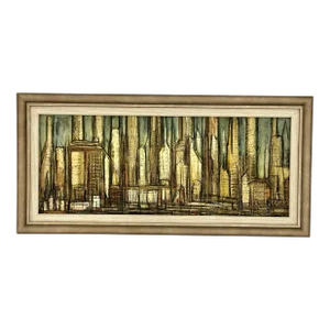 Original Signed Carl Thorp Oil Painting of Nyc