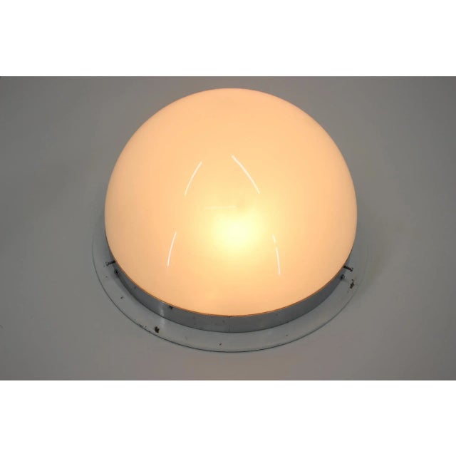 1940s Large Bauhaus Chrome Ceiling Lamp from ESC Zukov, 1940s For Sale - Image 5 of 8