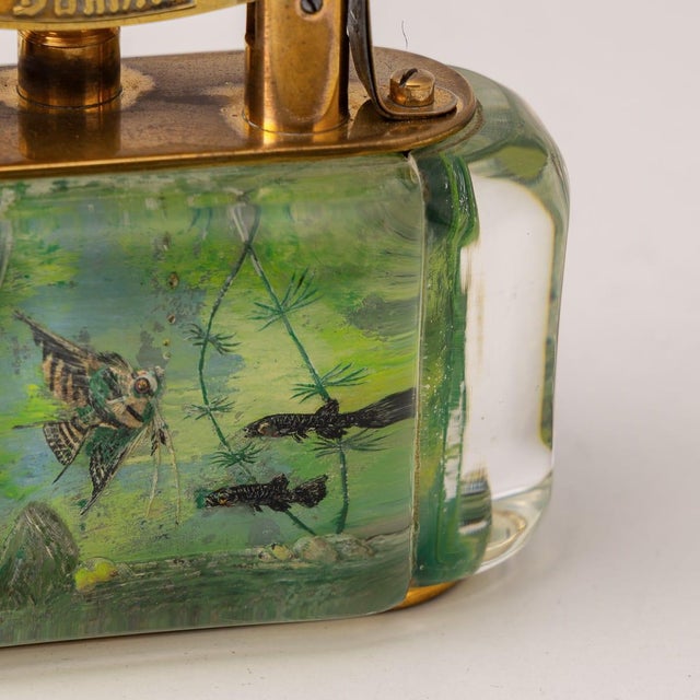 Vintage Tropical Aquarium Table Lighter from Dunhill, 1950 For Sale - Image 9 of 18