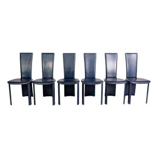 Italian Handmade Chairs by Psyra for Frag, 1980s, Set of 6 For Sale