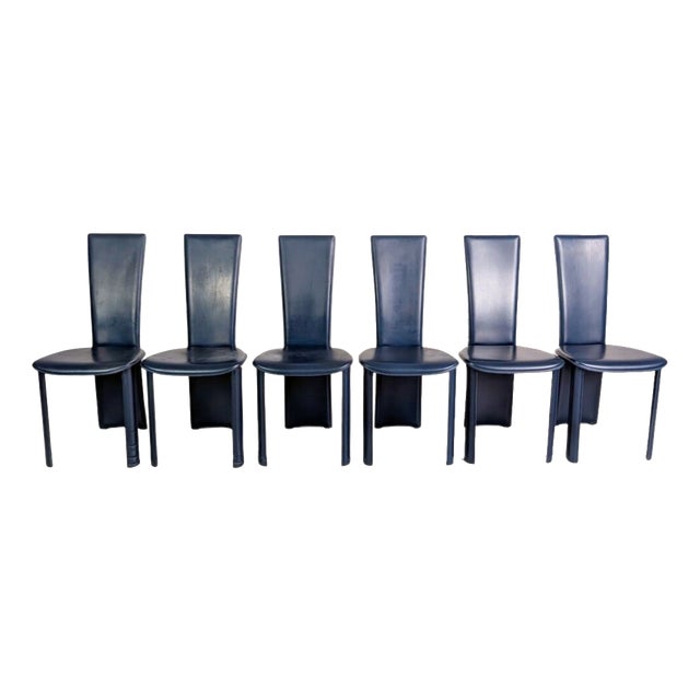 Italian Handmade Chairs by Psyra for Frag, 1980s, Set of 6 For Sale