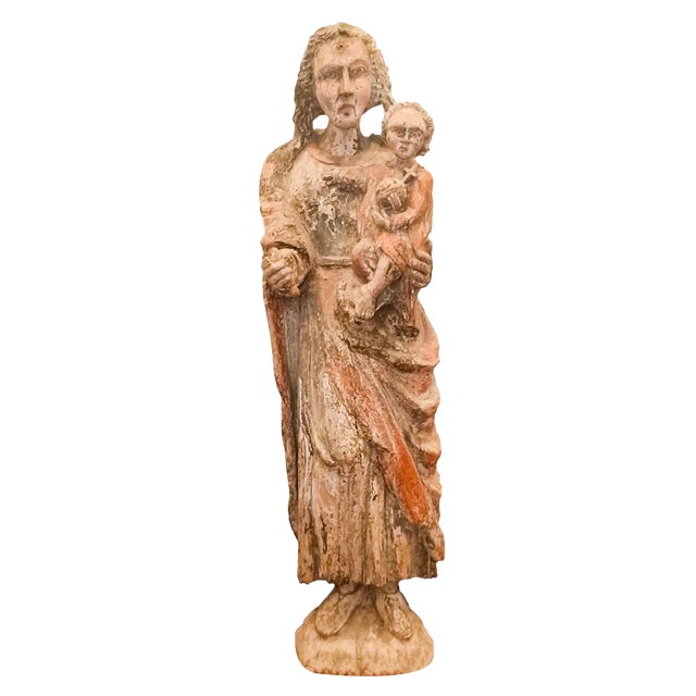 Madonna & Child, 1490, Wood For Sale