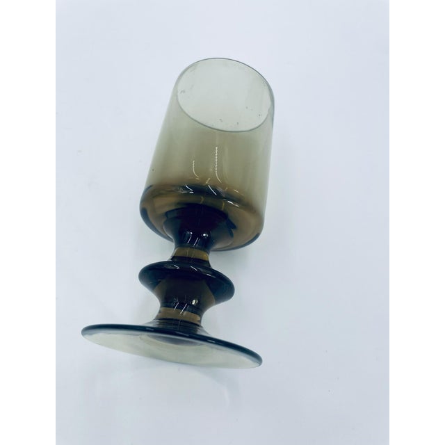 Mid-Century Modern Glass Wine Goblet, 1972 For Sale - Image 6 of 7