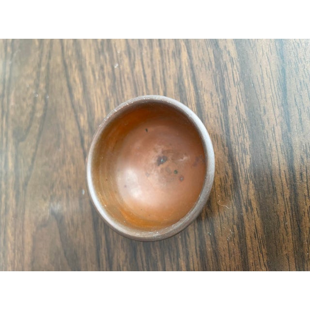Small copper dip bowl with lip edge. Fully functional for holding salt, spices, or vanilla during cooking. Or, use as a...