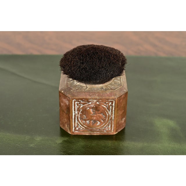 Tiffany Studios New York Art Deco Zodiac Pattern Bronze Pen Brush For Sale - Image 10 of 10