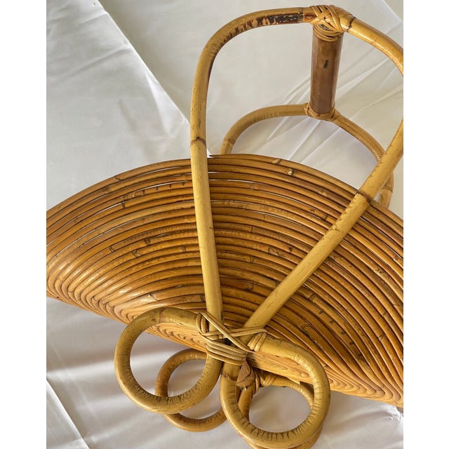 Gabriella Crespi Italian Pencil Bamboo Magazine Rack, 1960s Gabriella Crespi Style For Sale - Image 4 of 10