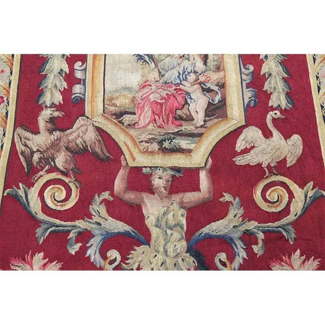 1990s 17th Century Tapestry Recreation of Framed Portrait For Sale - Image 9 of 12