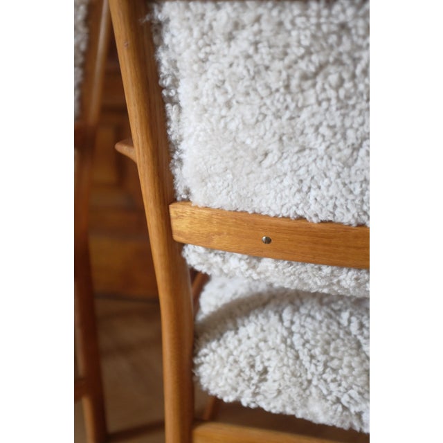 1960s Vintage Sheepskin Armchairs by Alf Svensson - a Pair For Sale In New York - Image 6 of 10