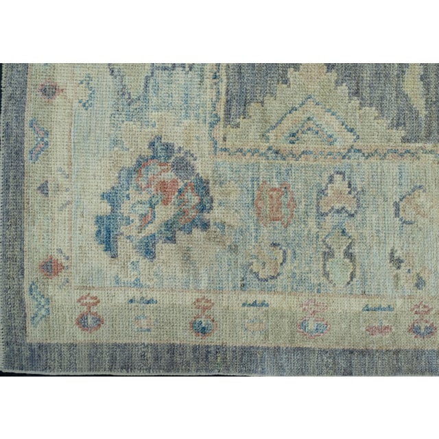 Turkish Oushak Rug 5'3" x 6'11" #17870 For Sale - Image 4 of 8