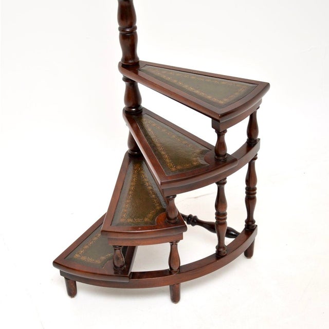 Antique Georgian Library Steps, 1930s For Sale - Image 6 of 10