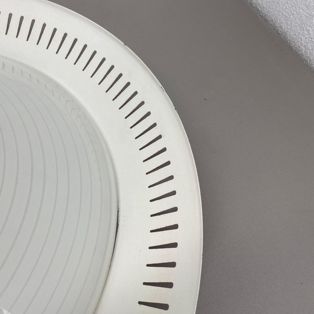 Modern Metal and Glass Flushmount Light in the style of Gio Ponti, Italy, 1950s For Sale - Image 10 of 18