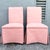 Postmodern Postmodern Pink Skirted Parsons Dining Chairs - Set of 6 For Sale - Image 3 of 7