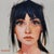 Here by Ryan Morse | Oil on Panel Portrait of a Young Woman with Dark Hair For Sale