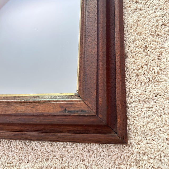 Antique Walnut Mirror For Sale - Image 4 of 6