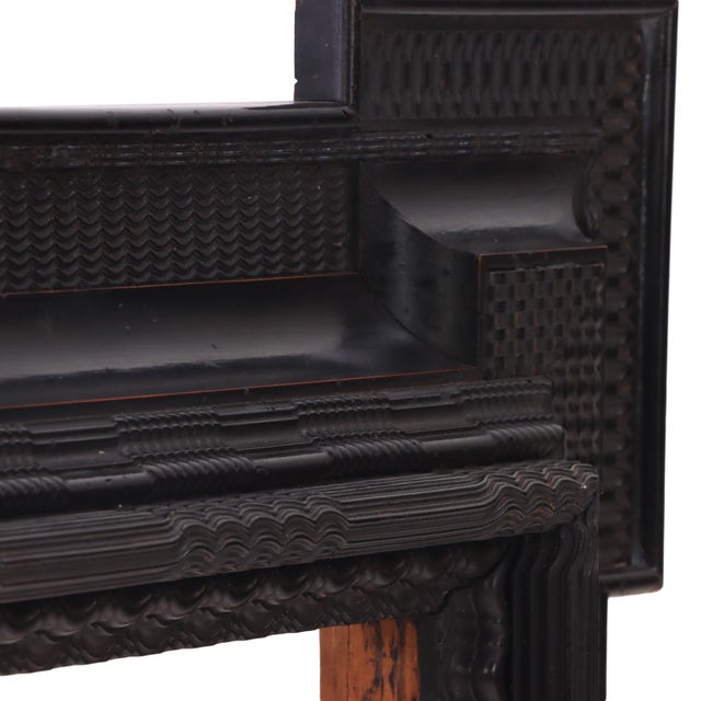Italian Ebonized Wood Ripple Frame, C. 1860. For Sale In Philadelphia - Image 6 of 8