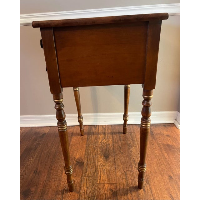 Wood Mid 20th Century Vintage L. Hitchcock Stenciled Nightstand For Sale - Image 7 of 12